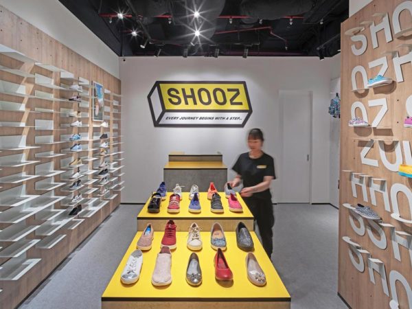 SHOOZ logo design swiss design japan tokyo saigon vietnam shoes store sneakers branding interior design typography box